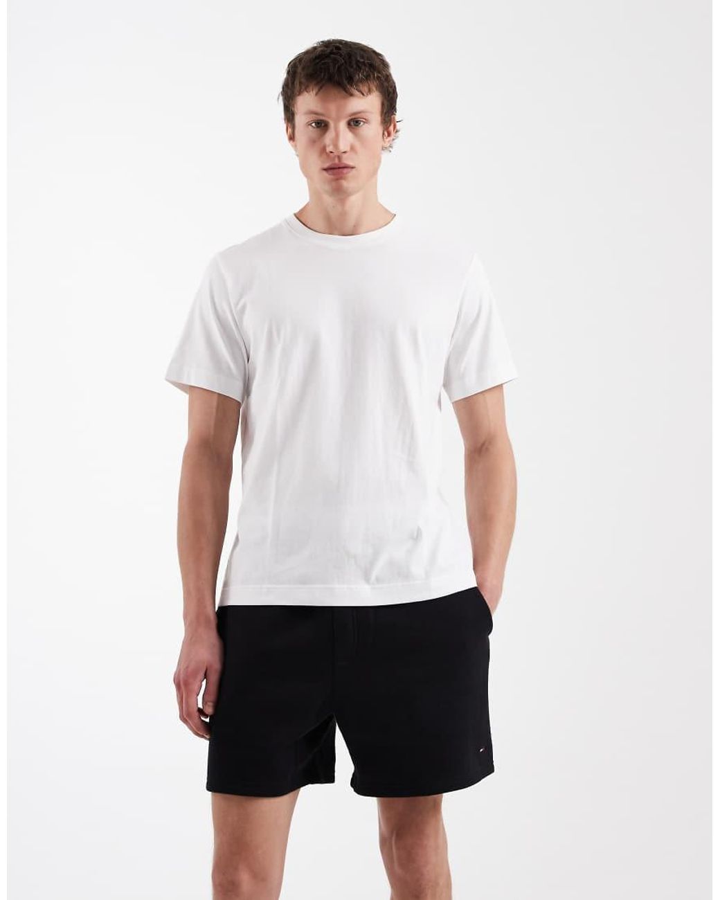 Tommy Hilfiger Black Flag Logo Shorts for men