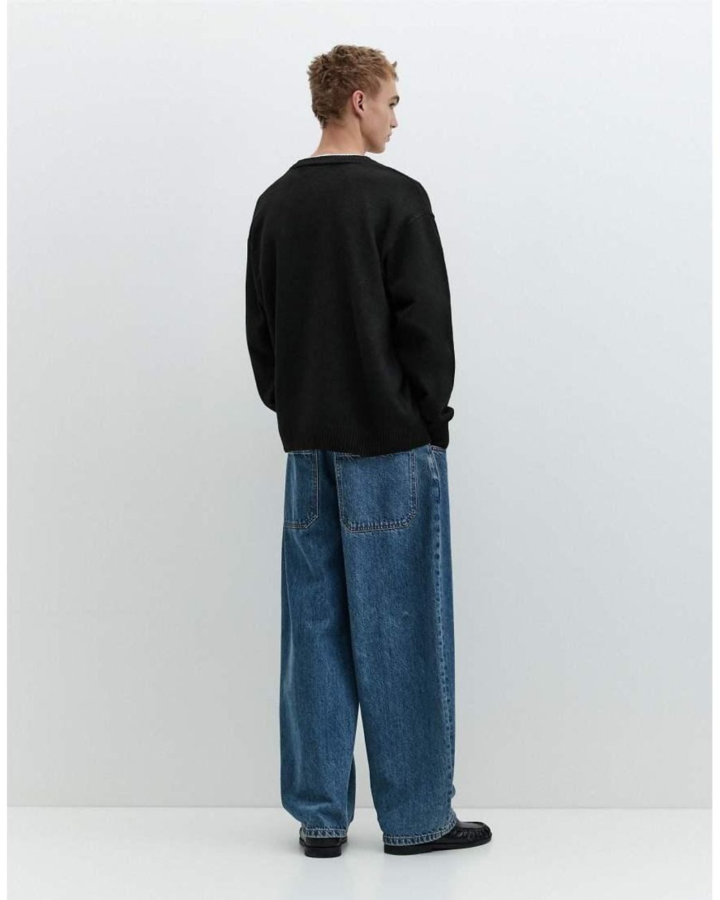 Pull&Bear Blue Basic Cardigan for men