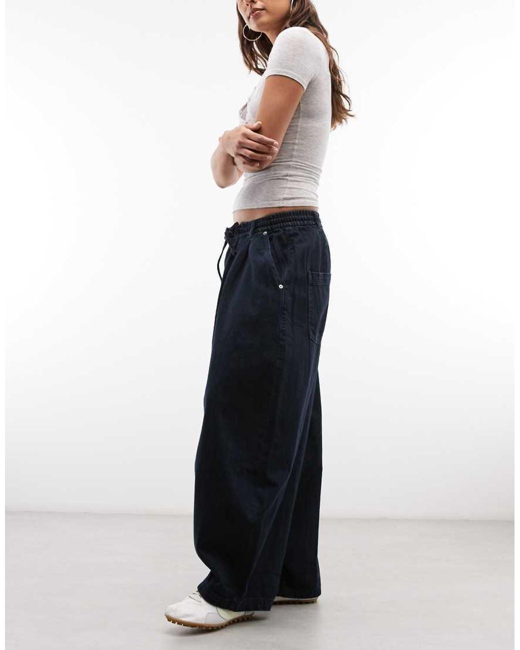 Collusion Black Xl Balloon Pull On Jean