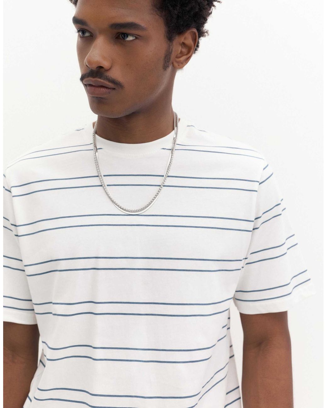 Pull&Bear – kurzärmliges basic-t-shirt aus baumwolle in White für Herren