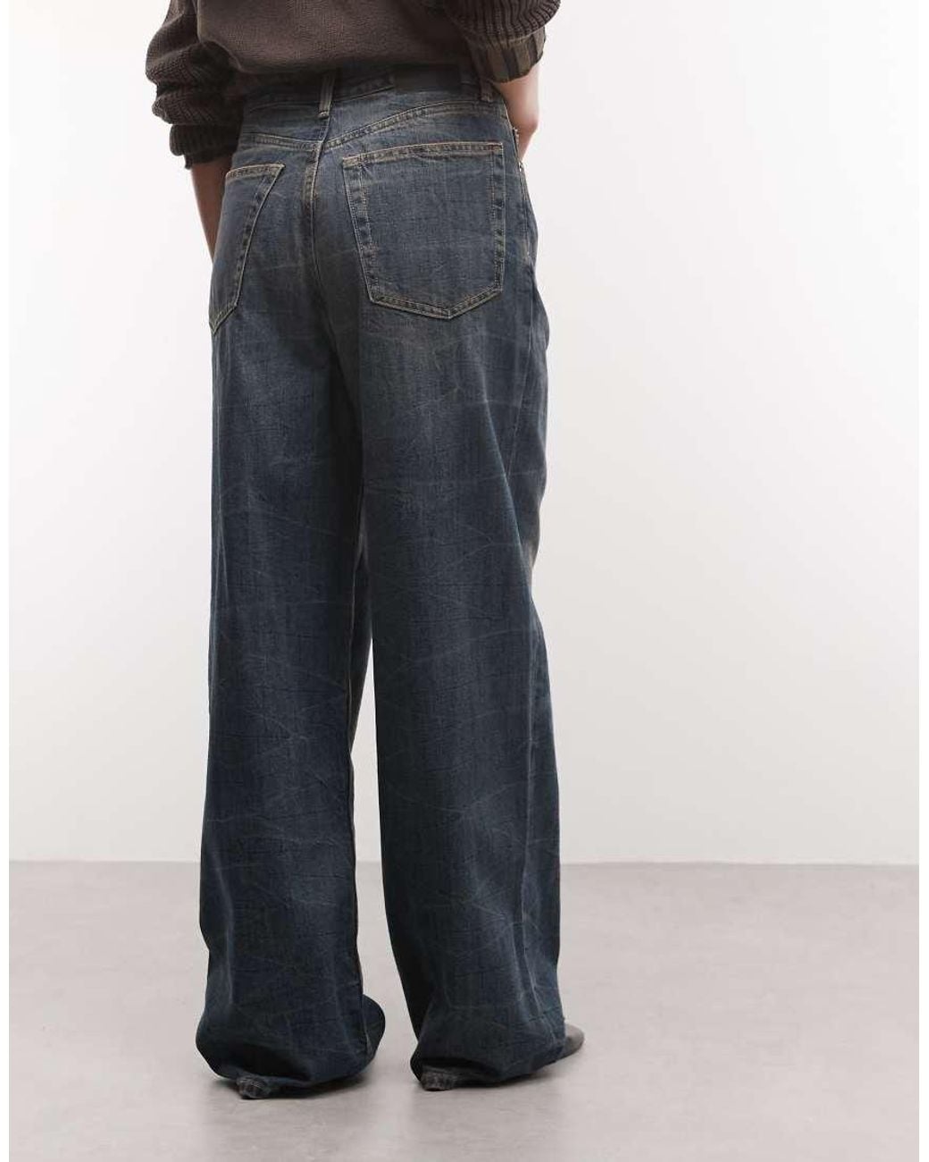 Weekday Blue Astro Unisex Low Rise baggy Fit Jeans