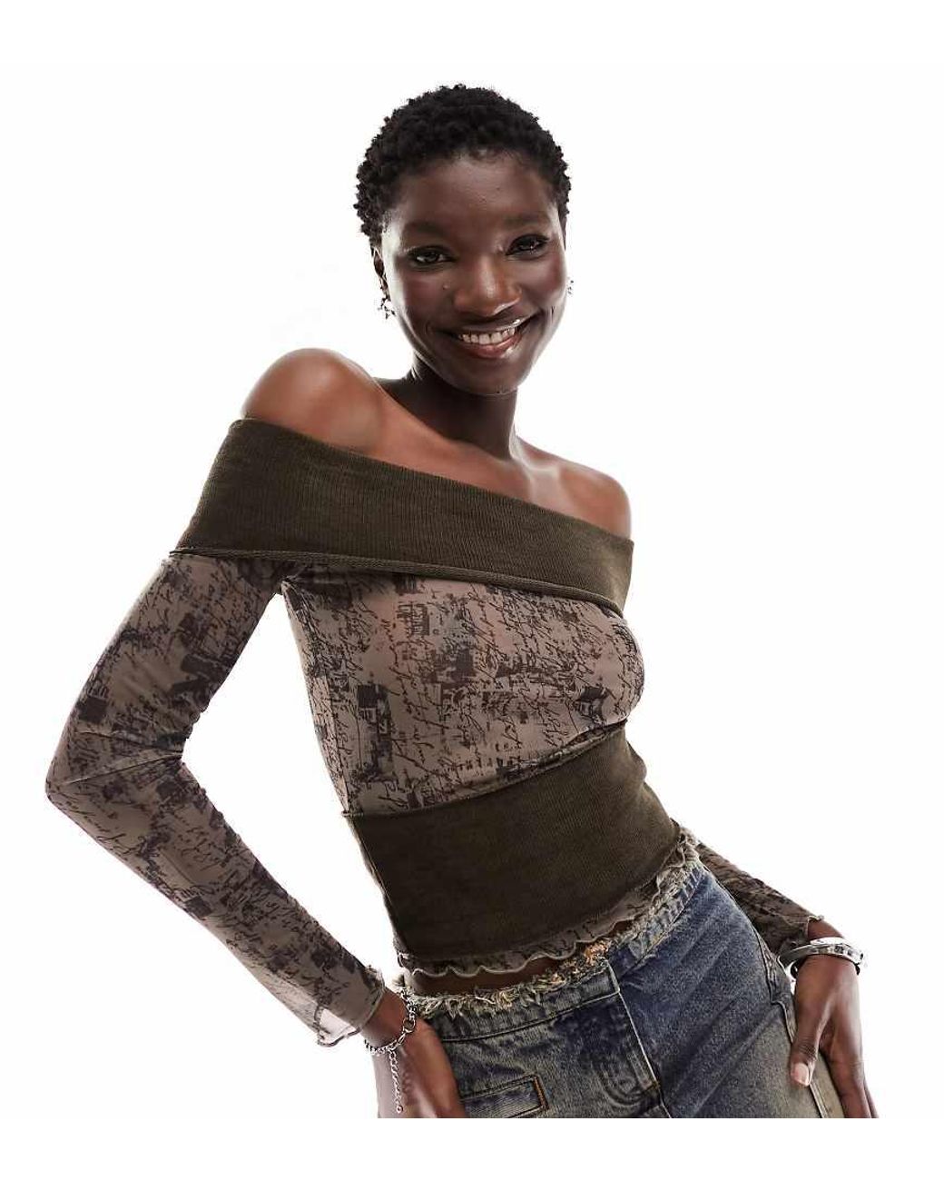 Top escote bardot sale