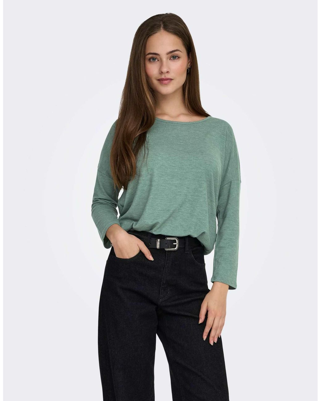 Top chinois ONLY en coloris Green