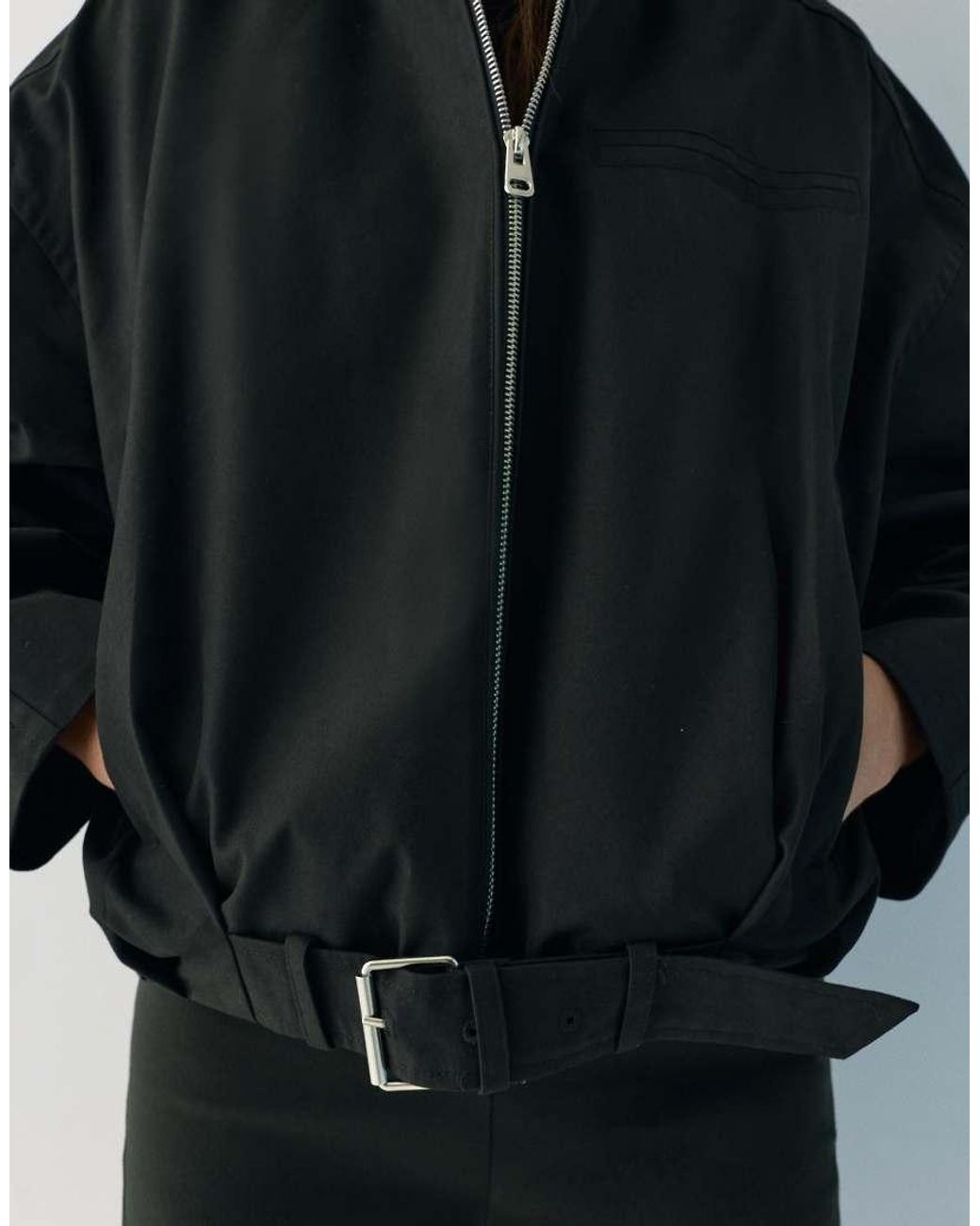 Pull&Bear Black Balloon Bomber Jacket