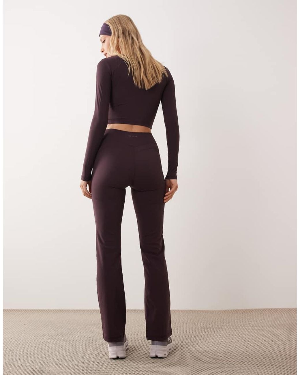 BO+TEE Pink Ruched Front V Waist Flares Co-Ord