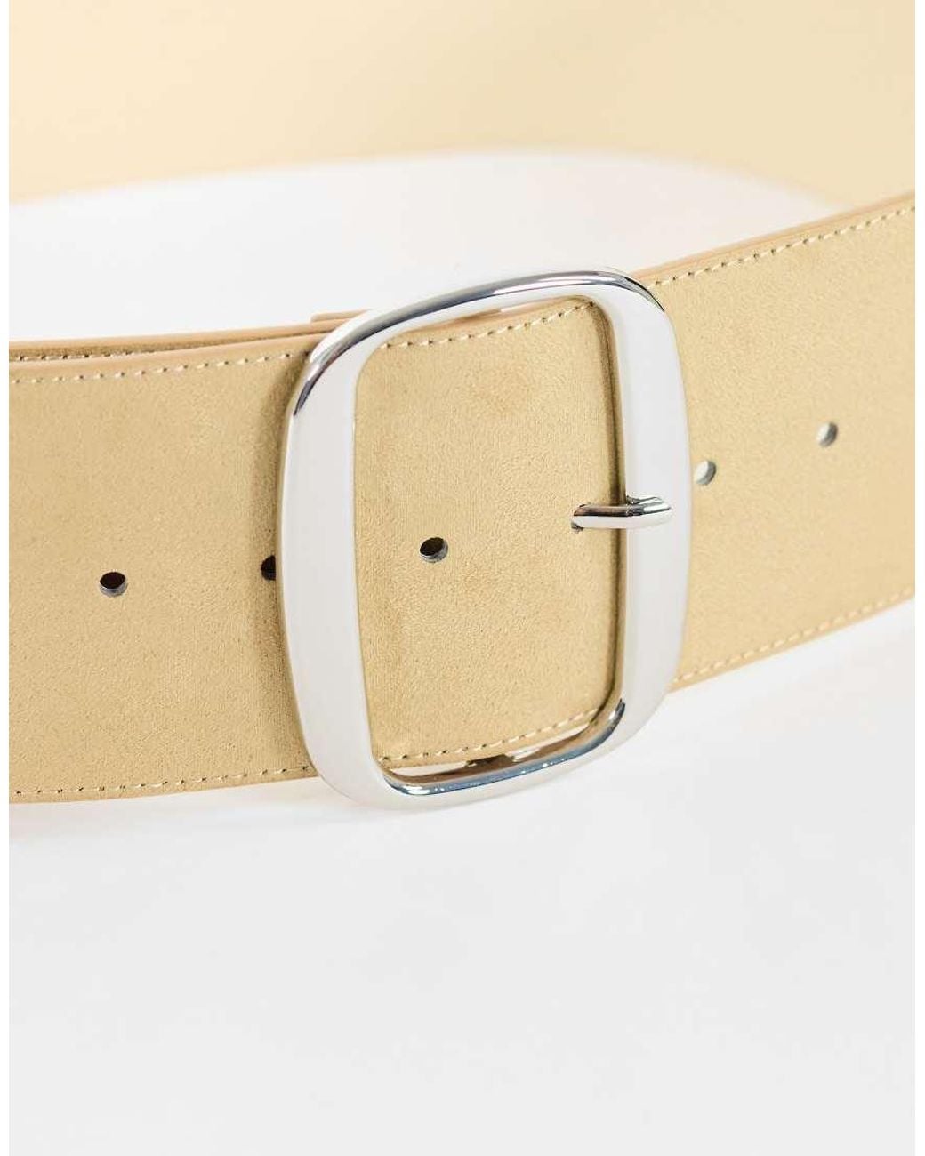 TOPSHOP Natural Brittany Suedette Wide Belt