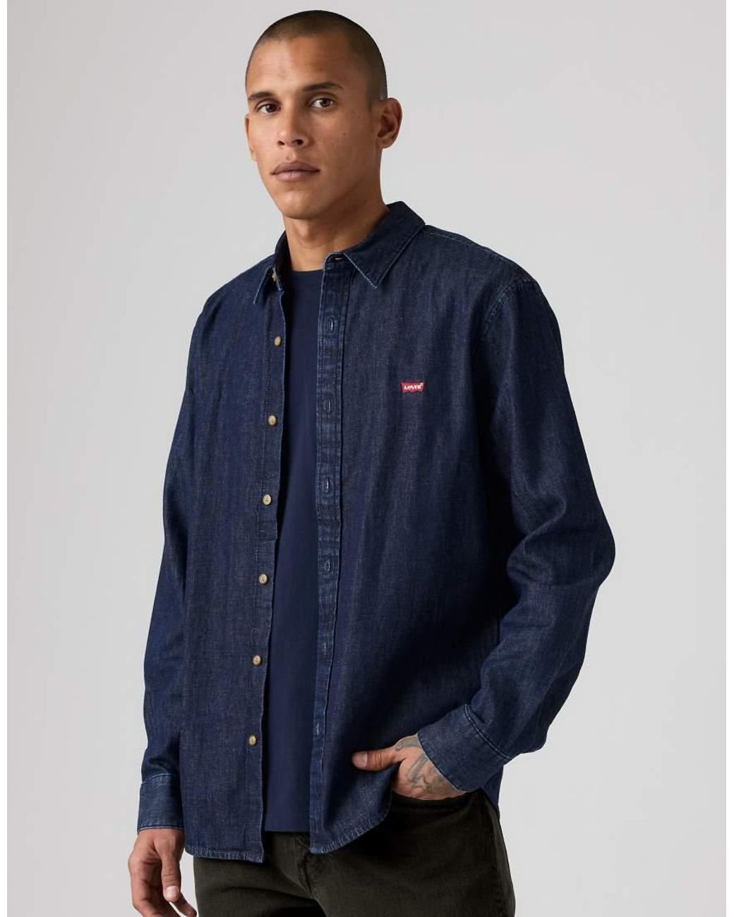 Levi's Blue Battery Housemark Standard Shirt for men
