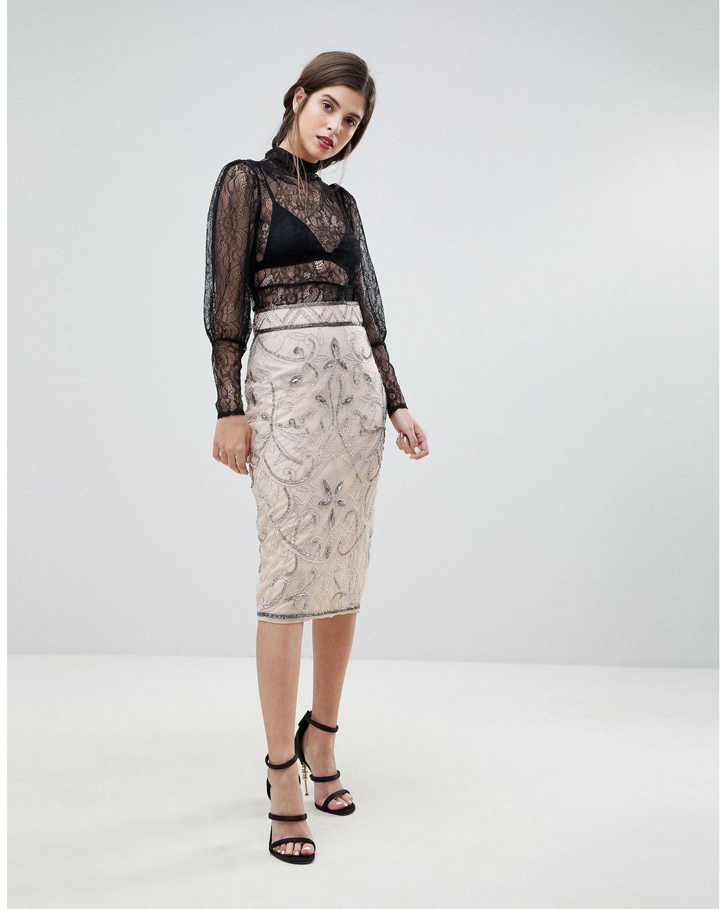 STAUD Jasmin Embellished Top & Rebecca Embellished Skirt | Bloomingdale's