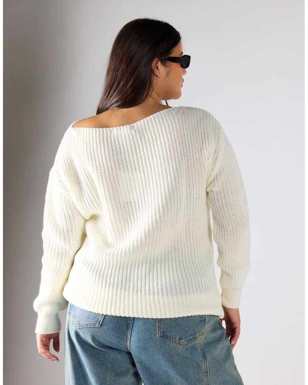Glamorous Blue Chunky Knit Jumper