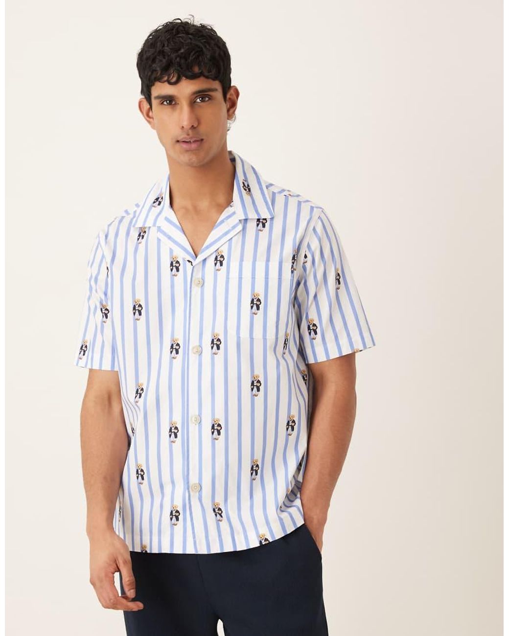 Polo Ralph Lauren White Bear Graphic Sleep Shirt for men