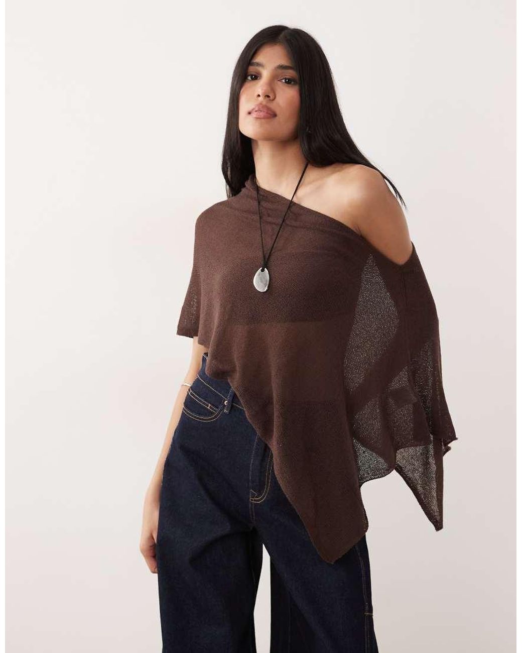 Cotton On Multicolor Sheer Knit Poncho