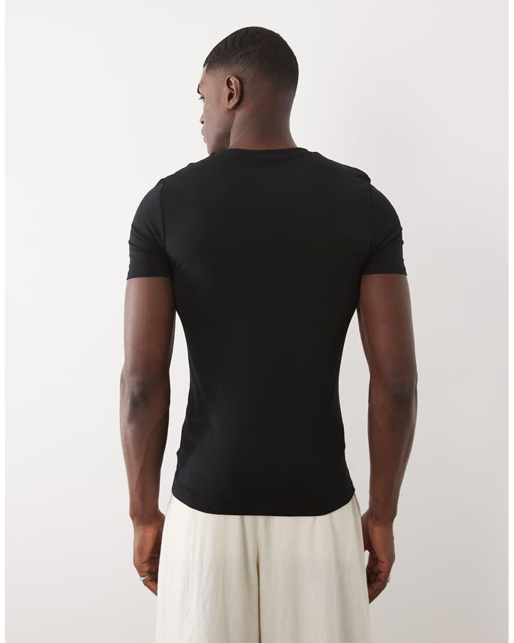 ASOS Black Essentials 2 Pack Muscle Fit T-shirts for men