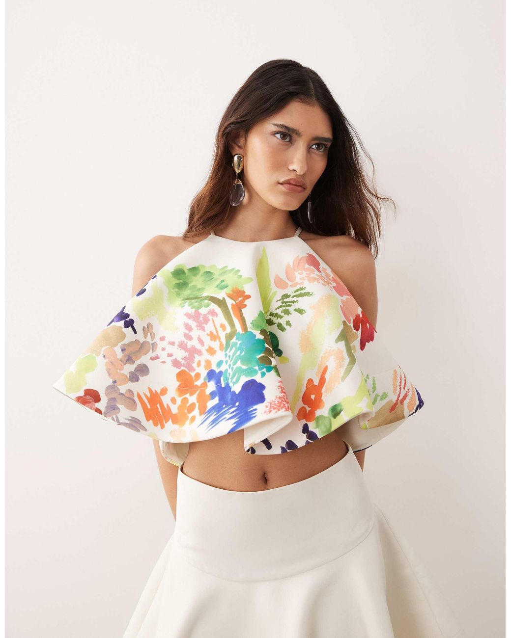 ARRANGE Multicolor Halter Top
