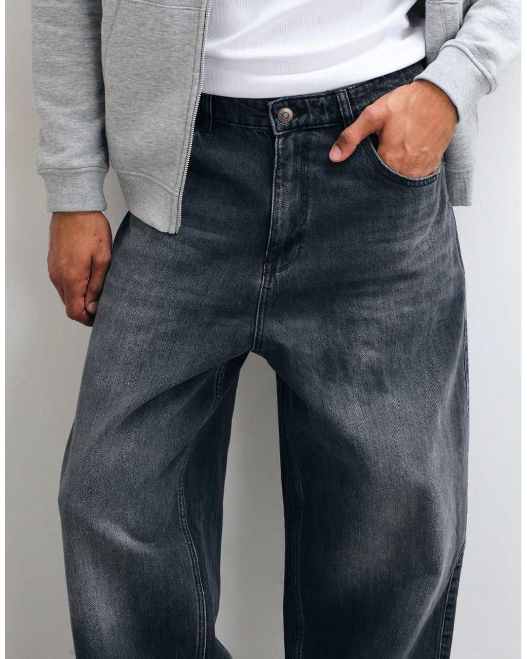 Bershka Black Super baggy Jeans for men