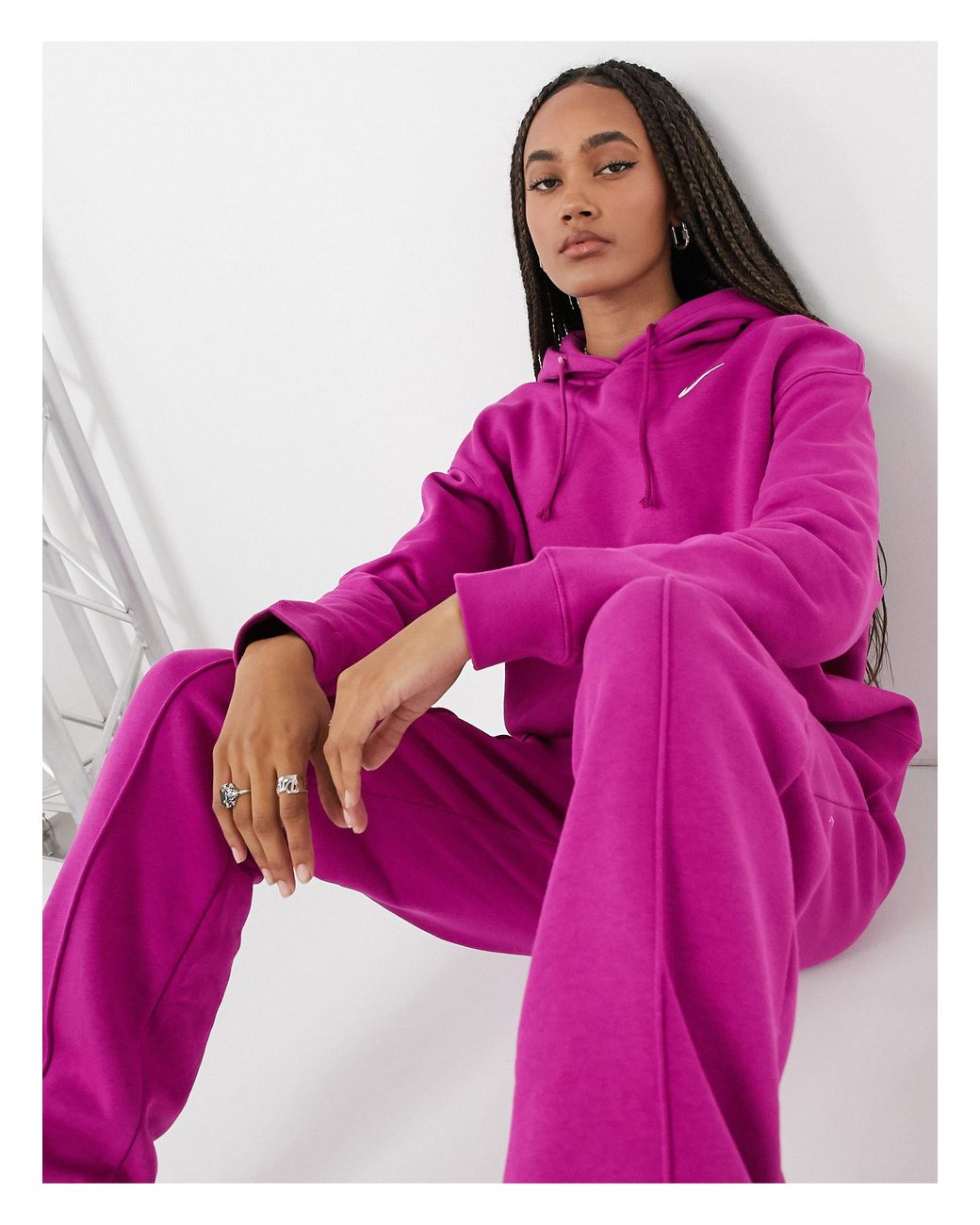 Nike Mini Swoosh Oversized Hoodie in Purple Lyst UK