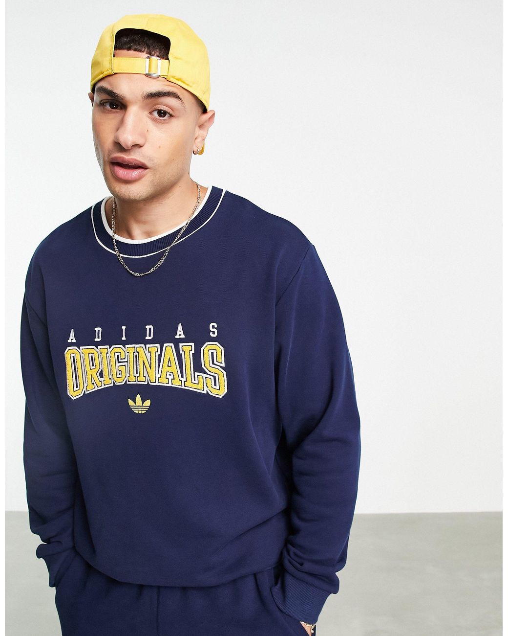adidas Originals 'retro Revival' Logo Graphics Sweatshirt in Blue for Men |  Lyst UK