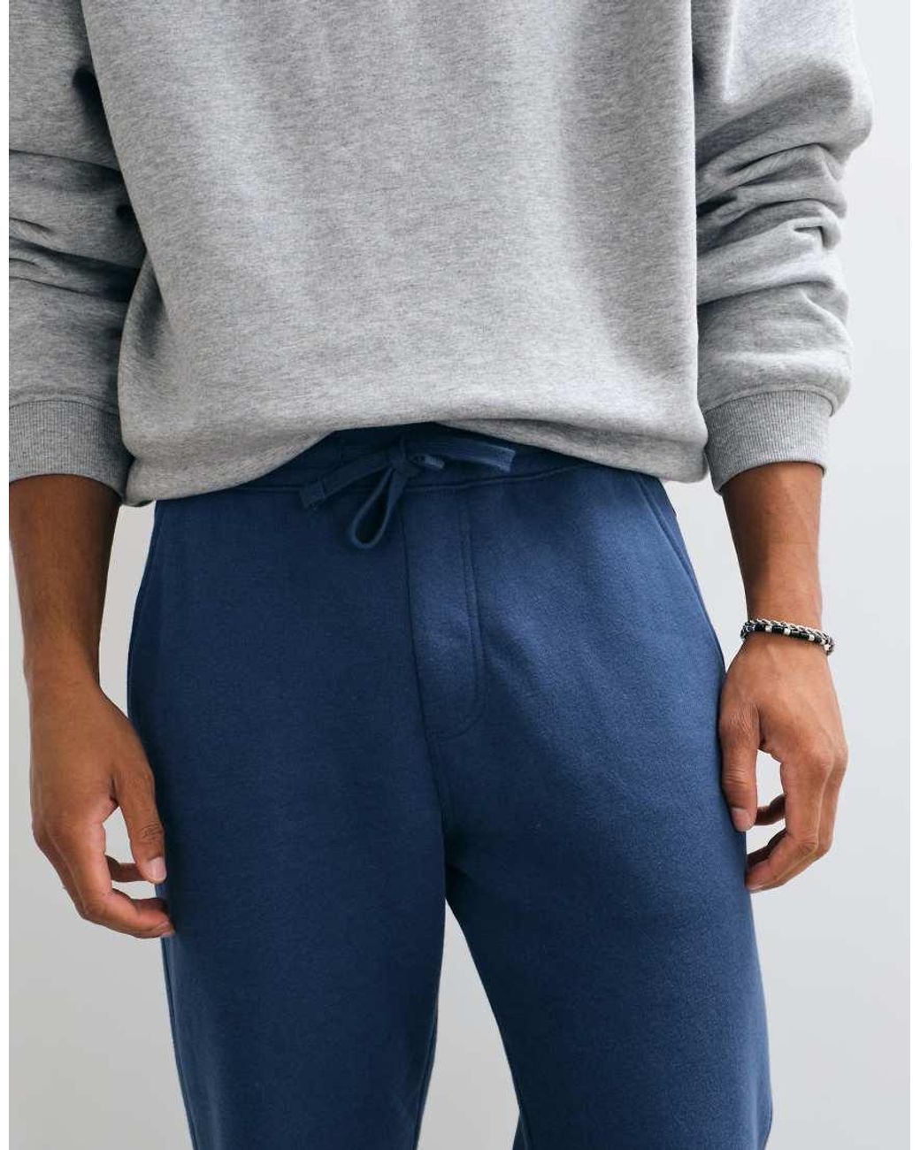 Hollister Blue Cuffed baggy joggers for men