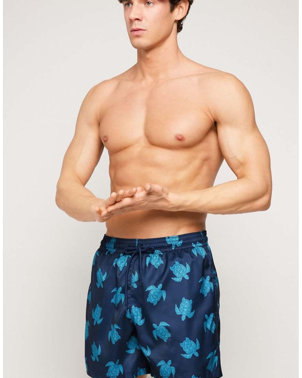 Tezenis Blue Printed Swimming Shorts for men