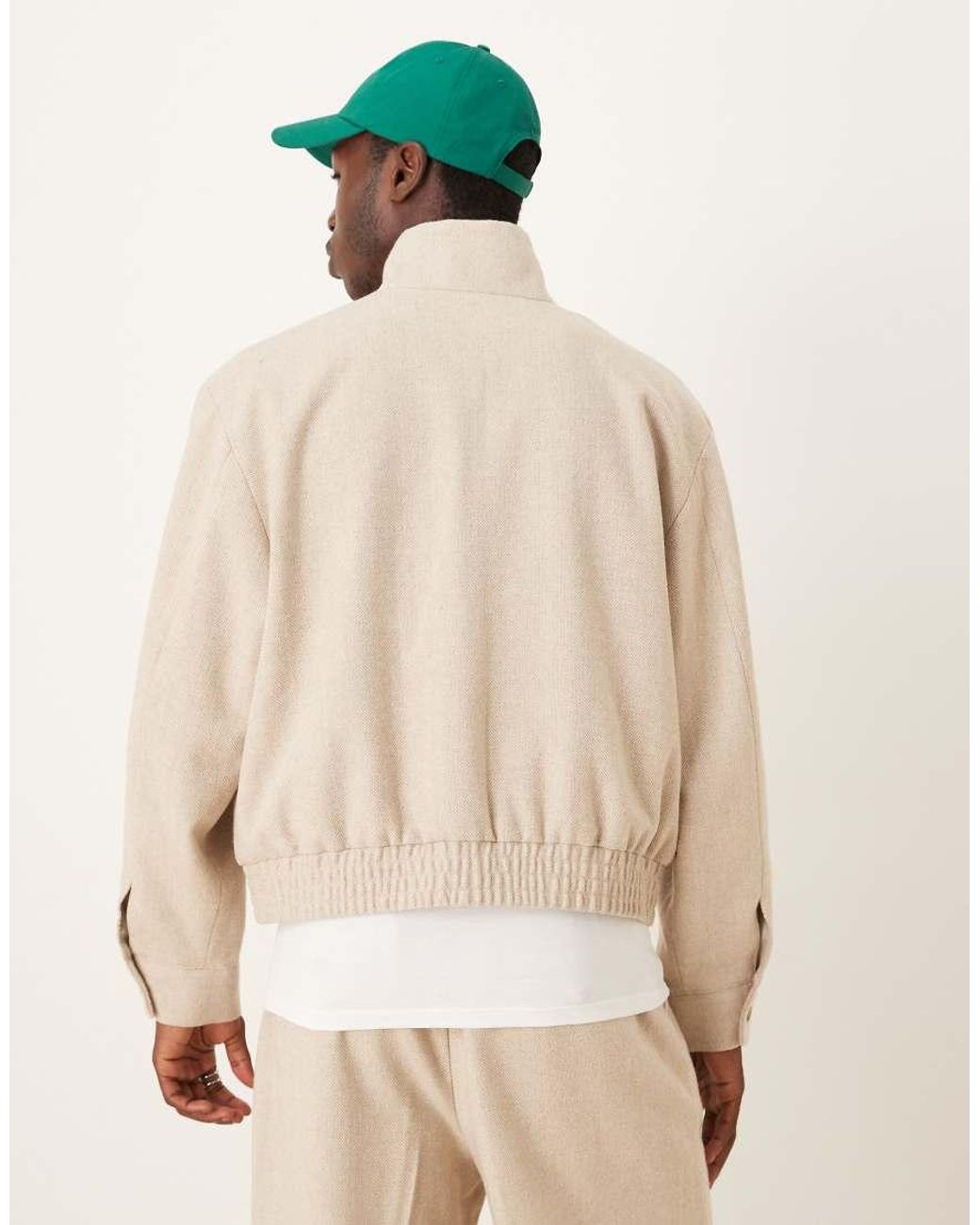 ASOS Natural Blouson Smart Co-ord Jacket for men