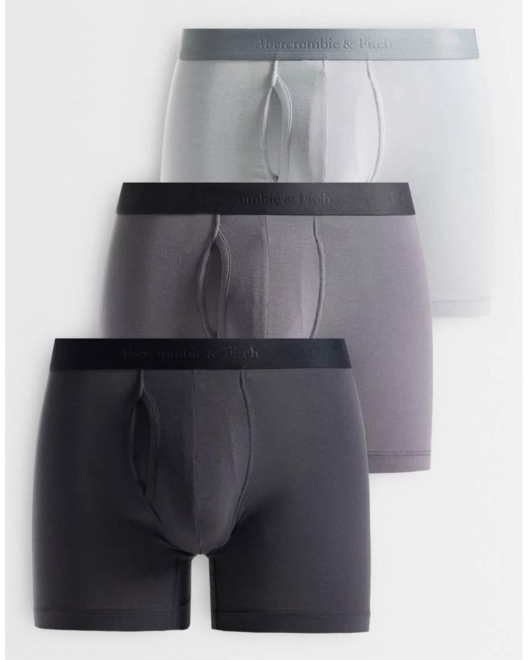 Abercrombie & Fitch Gray Abercrombie 3 Pack Performance Boxer Set for men