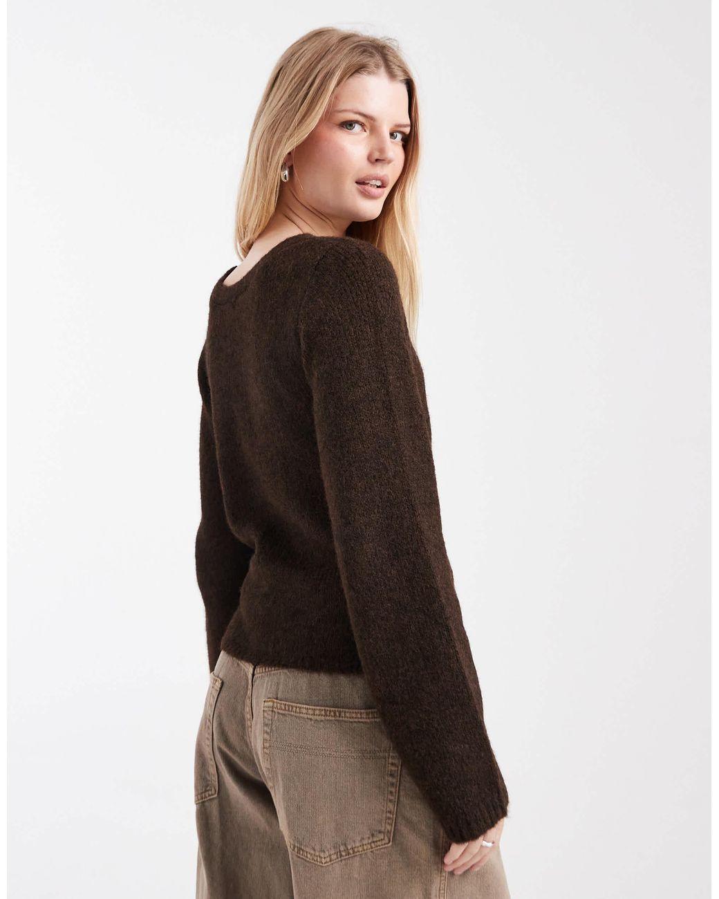 ONLY Brown – wendbarer strickpullover