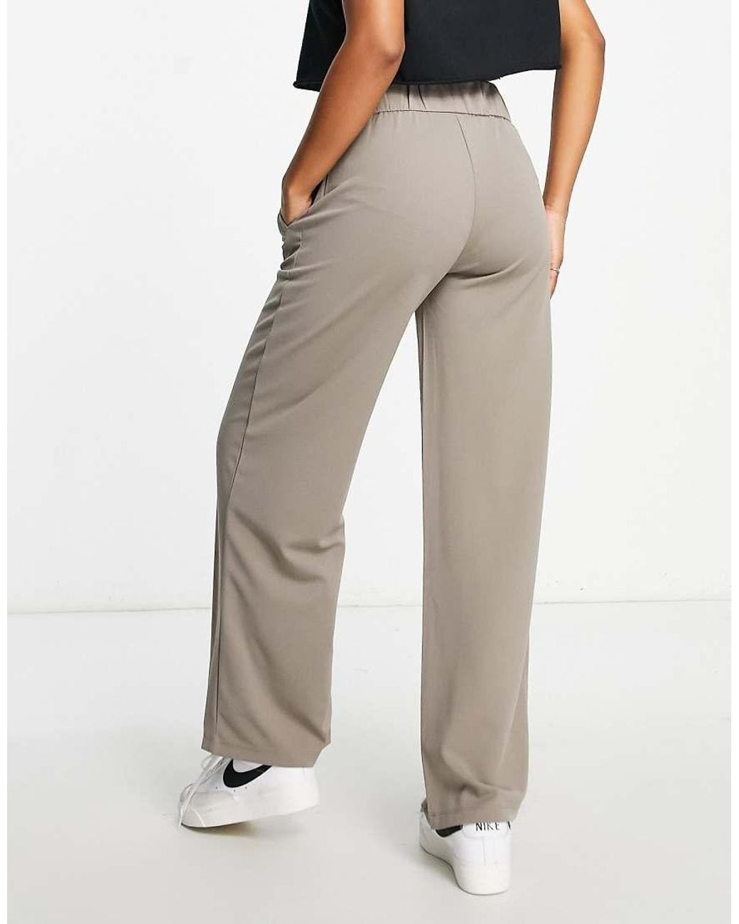 Jdy Gray Wide Leg Tailored Trousers