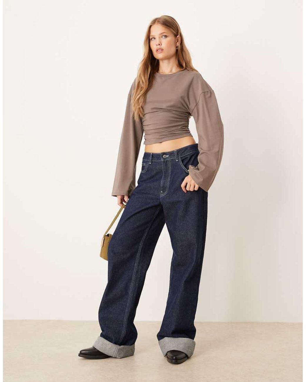 Gina Tricot Natural Wide Sleeve Top