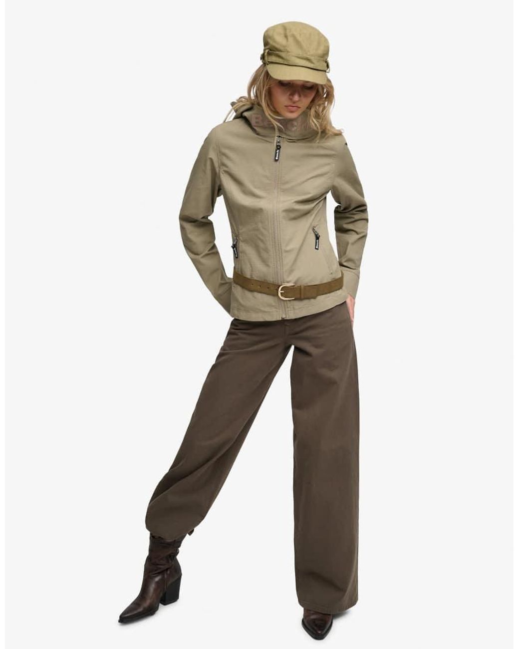 Bench x Superdry & Co Natural Hooded Funnel Neck Ripstop Jacket