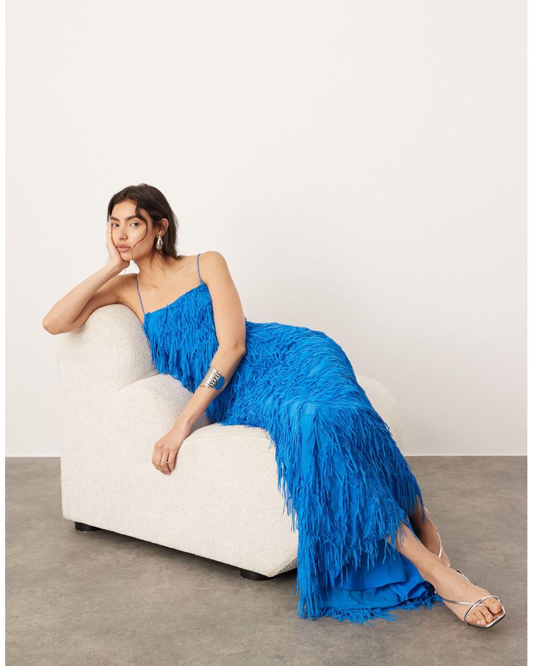 Fringe High-Low Cami Dress with Sheer Opaque Fabric - Chic and Stylish for Every Occasion main image 0