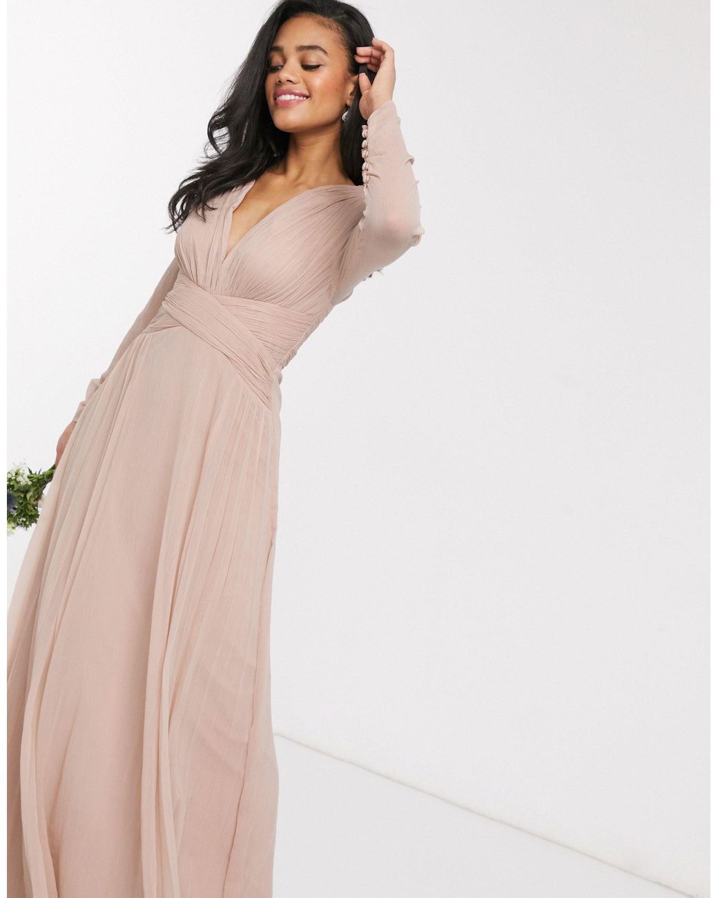 ASOS Synthetic Bridesmaid Ruched Waist 