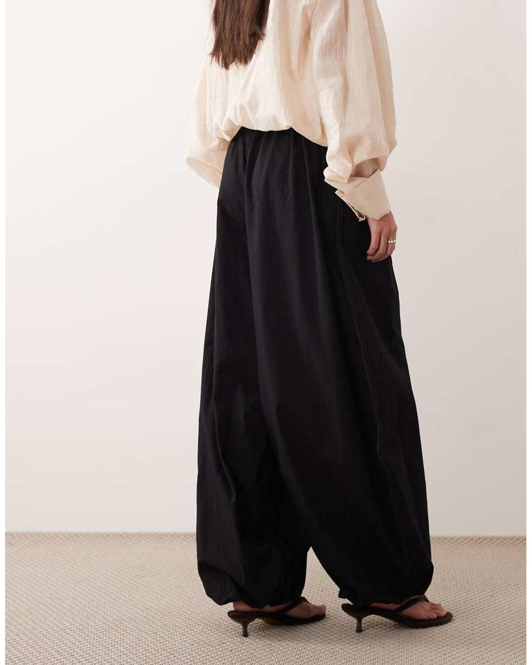 ASOS Black Cotton Balloon Pants