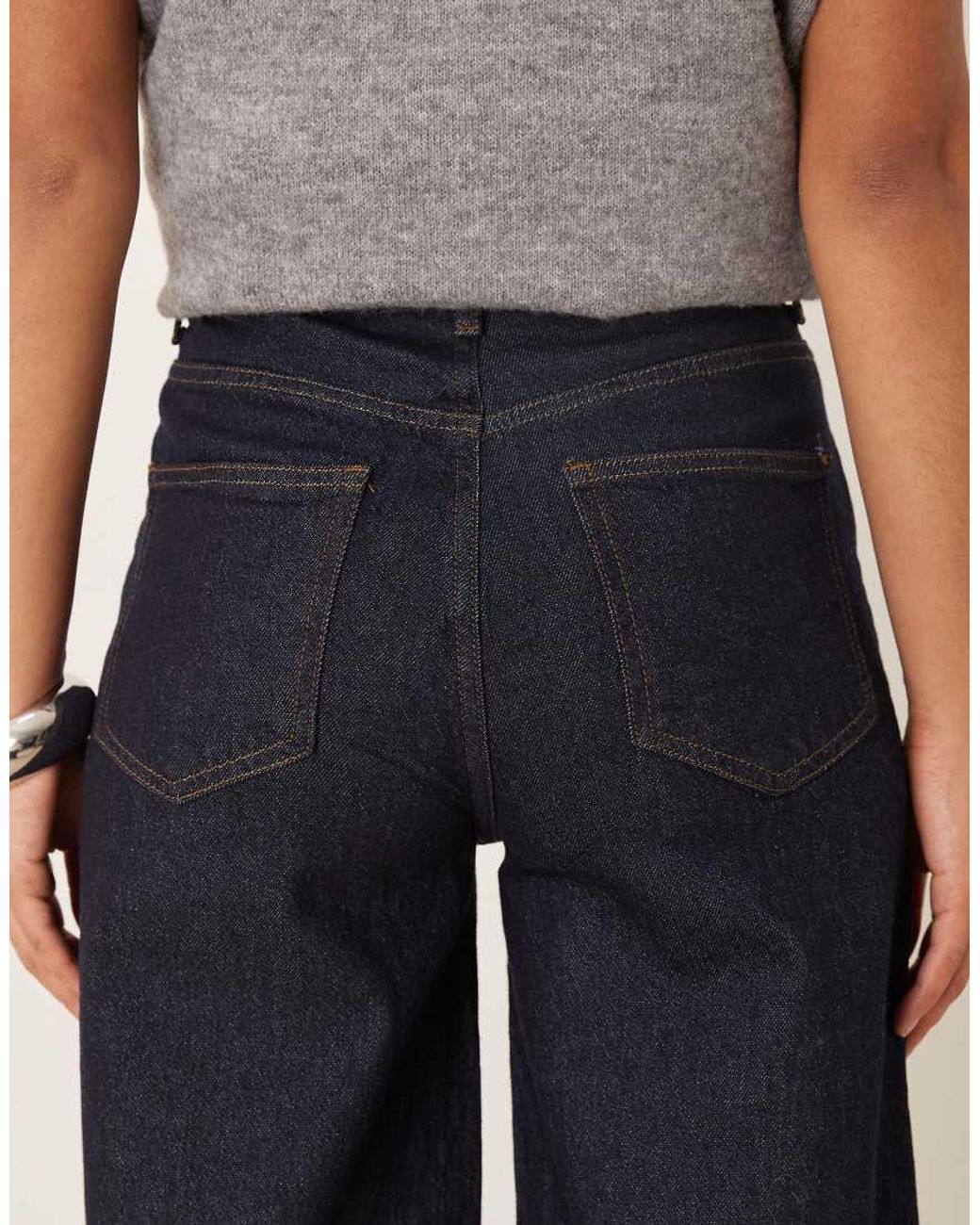 Vila Blue Freya High Waist Wide Leg Jeans
