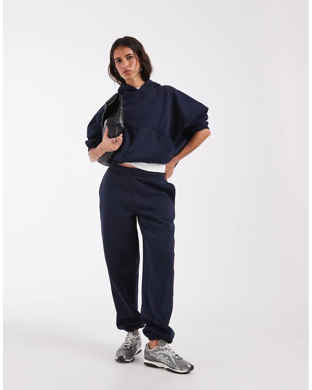ASOS Blue Boxy Brushback Hoodie