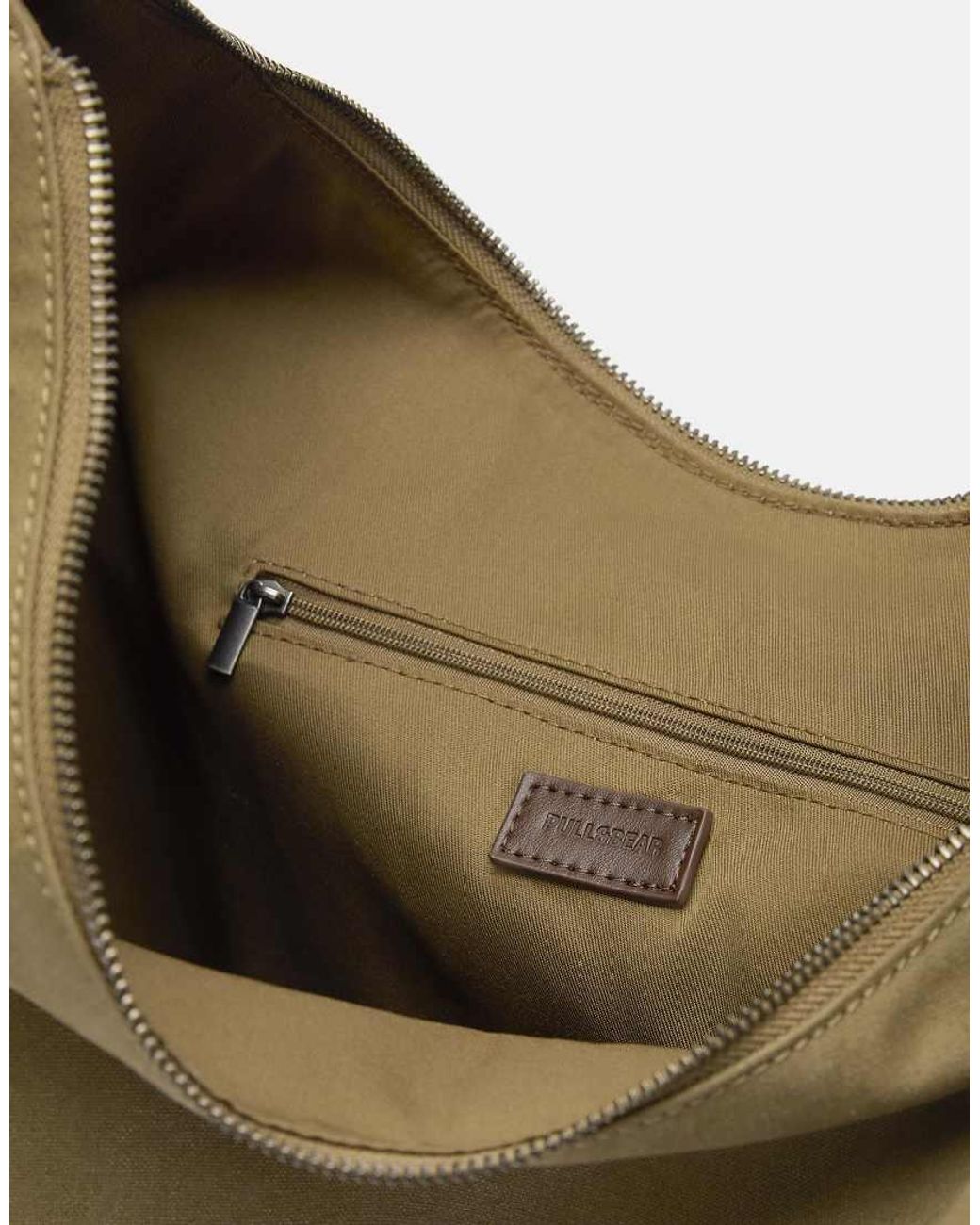 Pull&Bear Gray Ring Stud Tote Bag