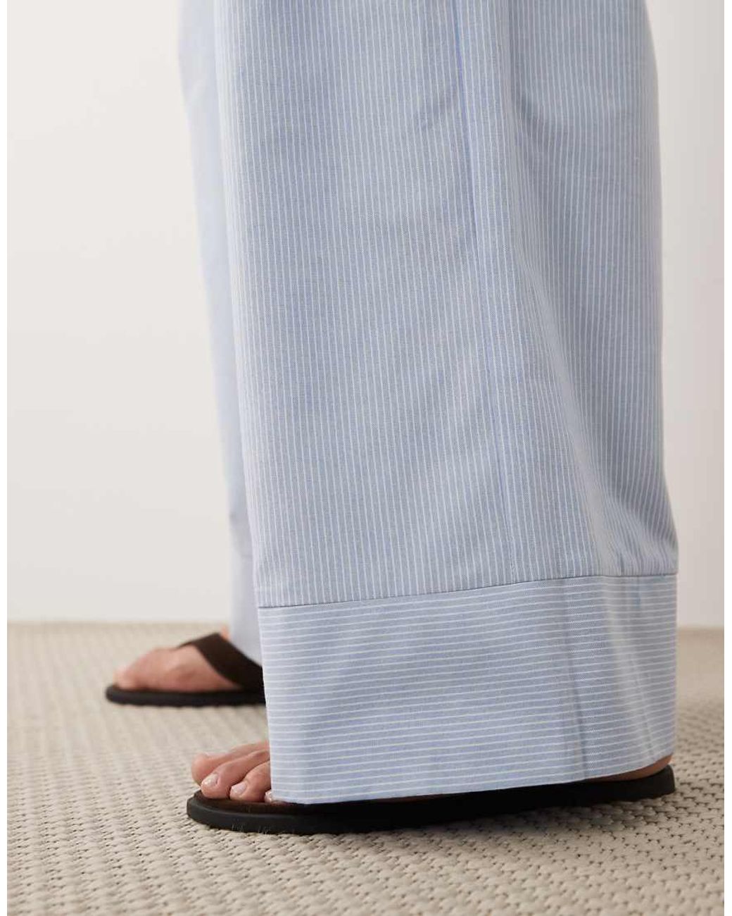 Missy Empire White Cotton Rich Tie Waist Wide Leg Trousers Co-ord