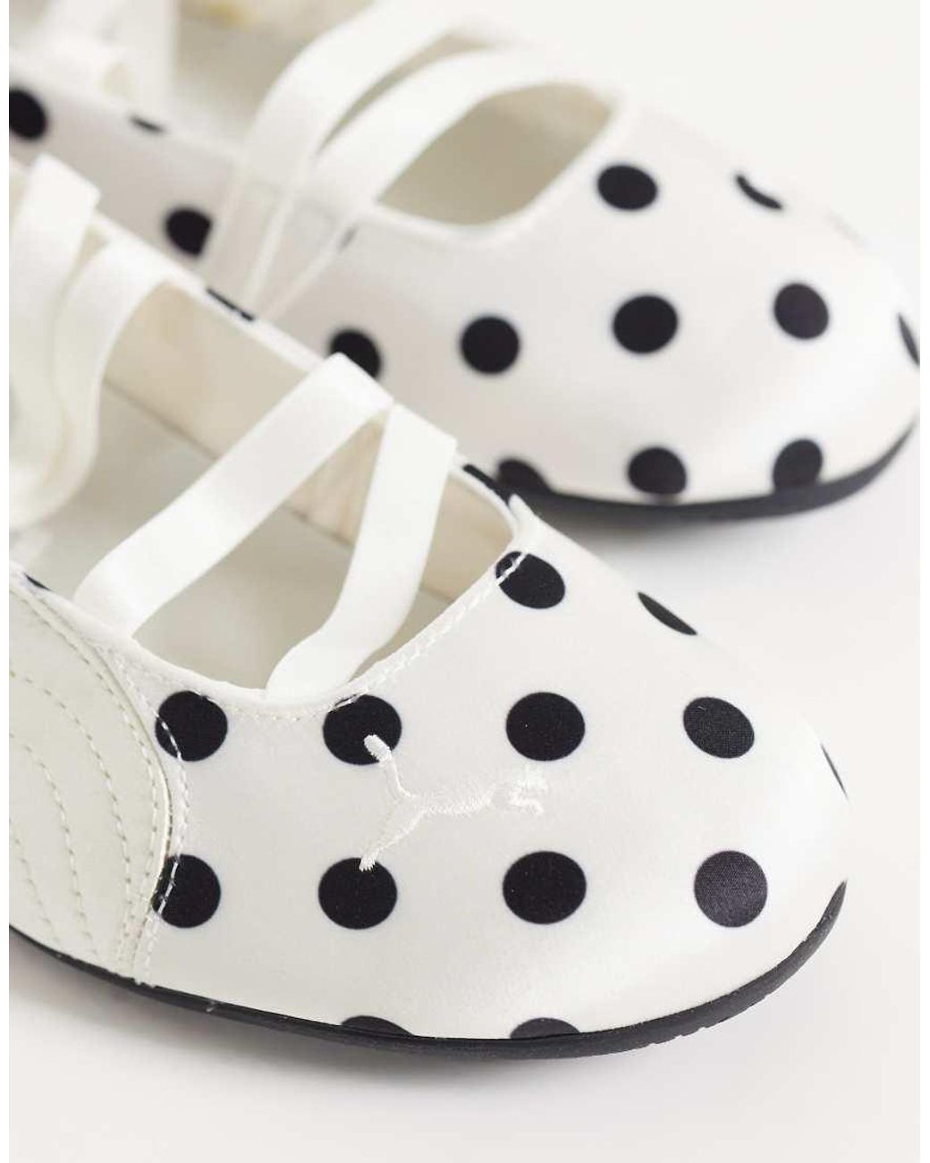 PUMA White Speedcat Polka Dot Ballet Flats