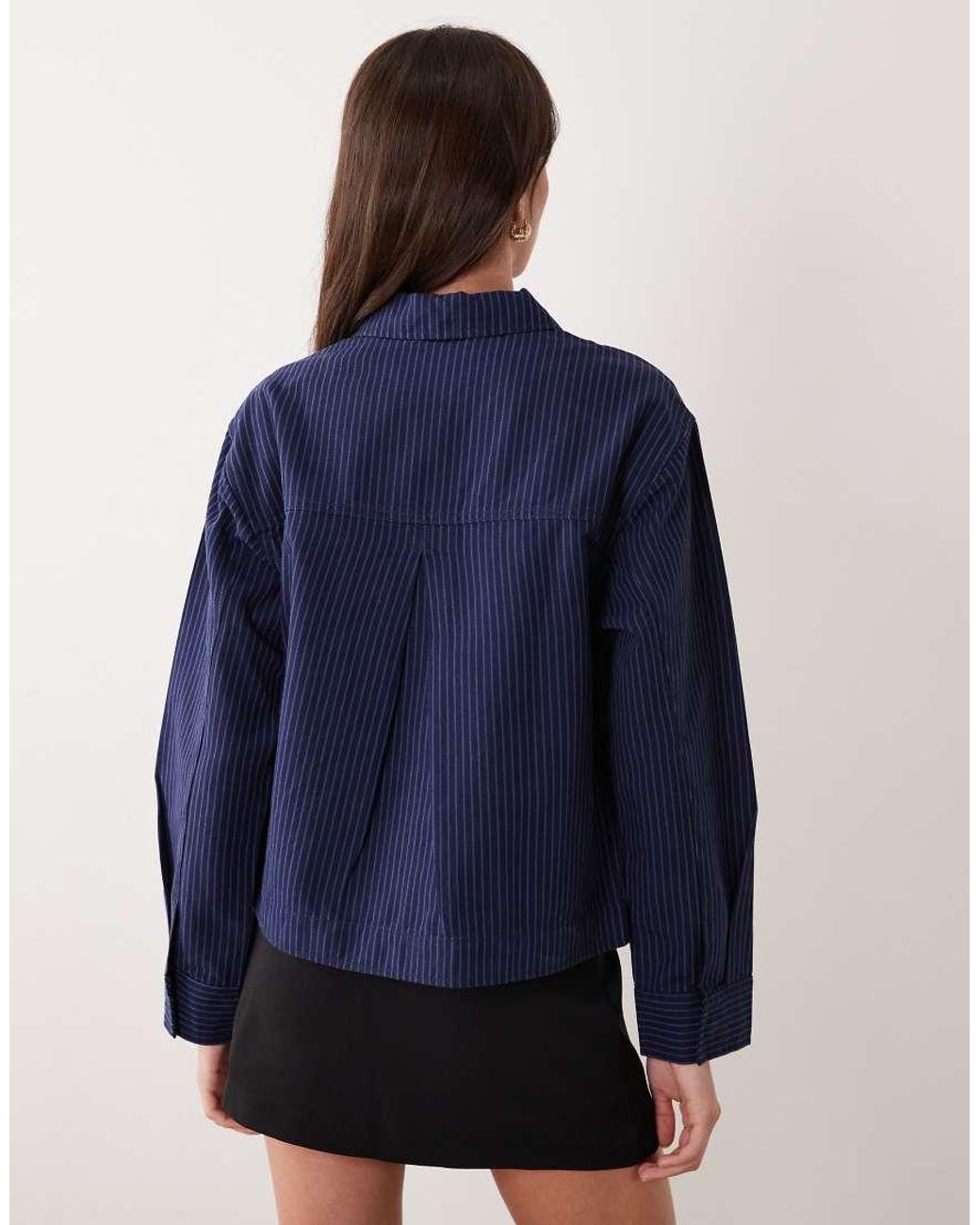 ASOS Blue Top Collar Zip Through Jacket