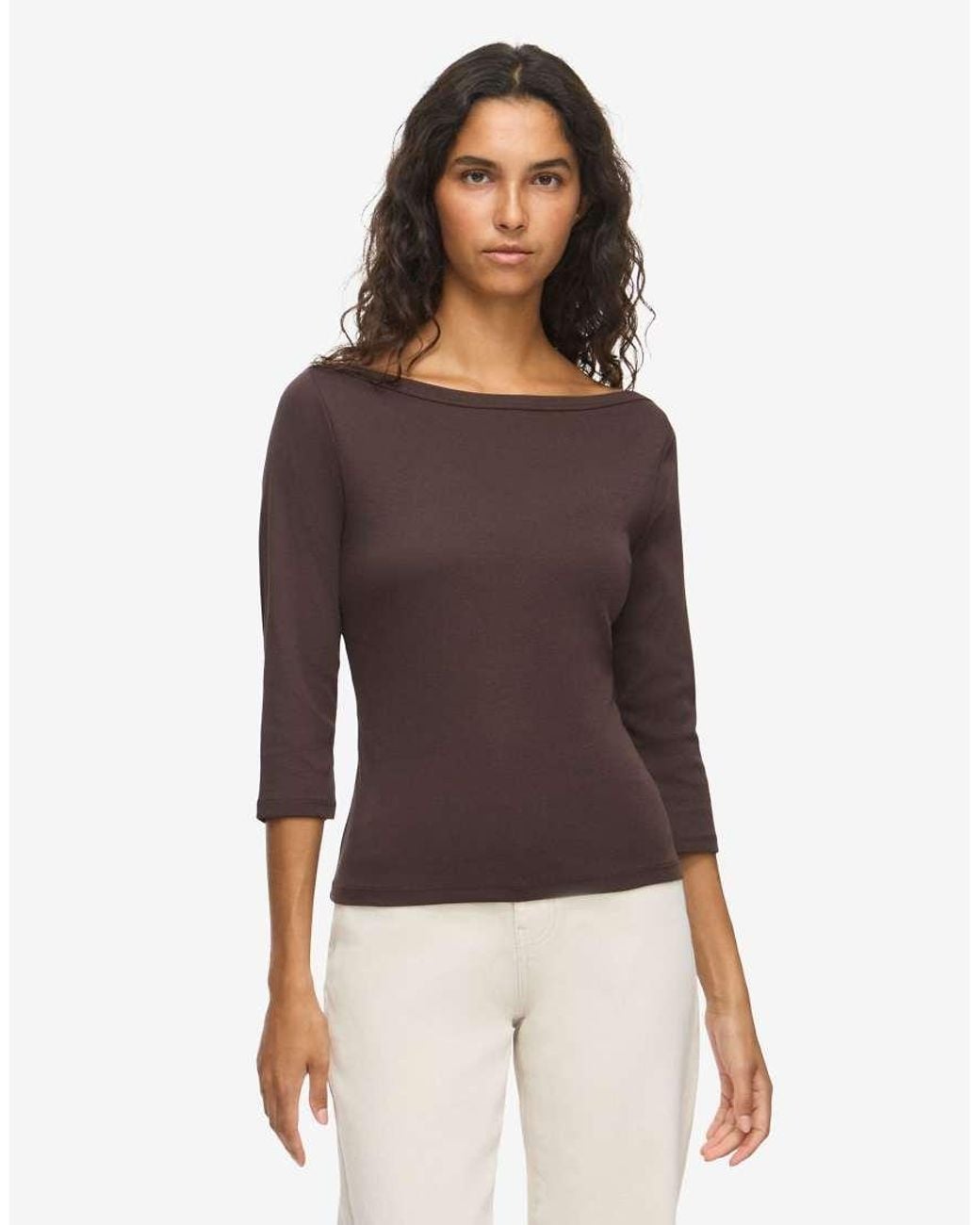 Noisy May Brown 3/4 Sleeved Blouse