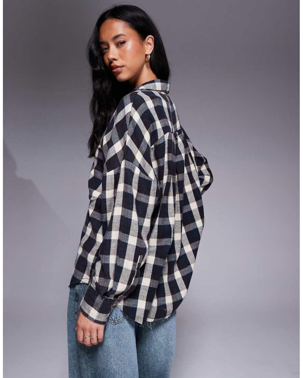 ASOS Gray Distressed Washed Shirt