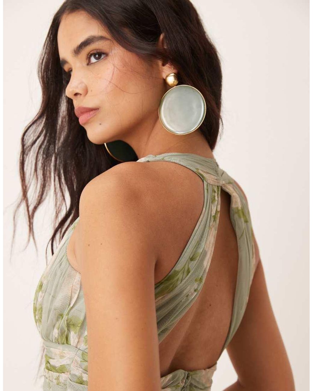 ANAYA Natural Open Back Bridesmaid Maxi Dress