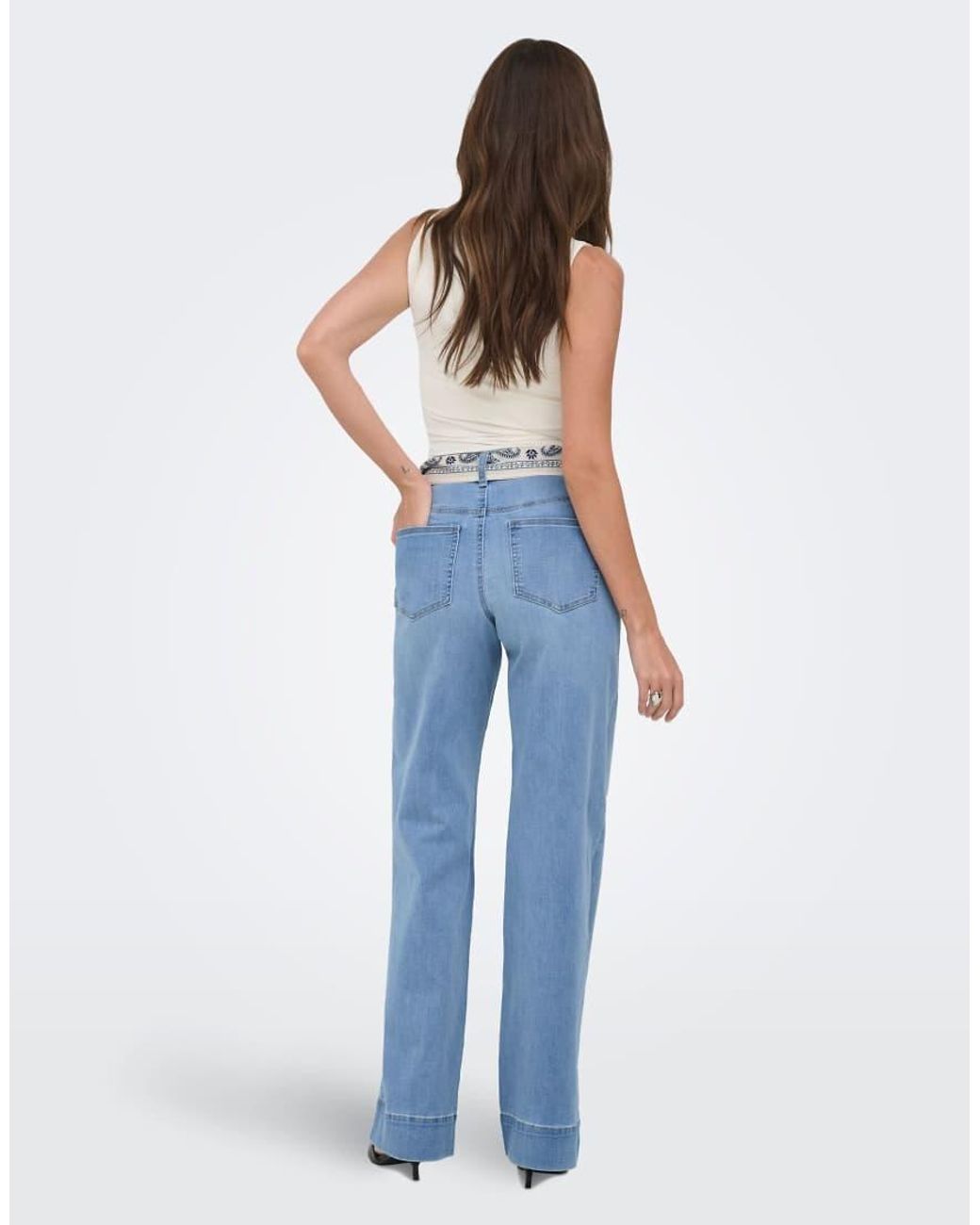 ONLY Blue Wide-Fit Jeans