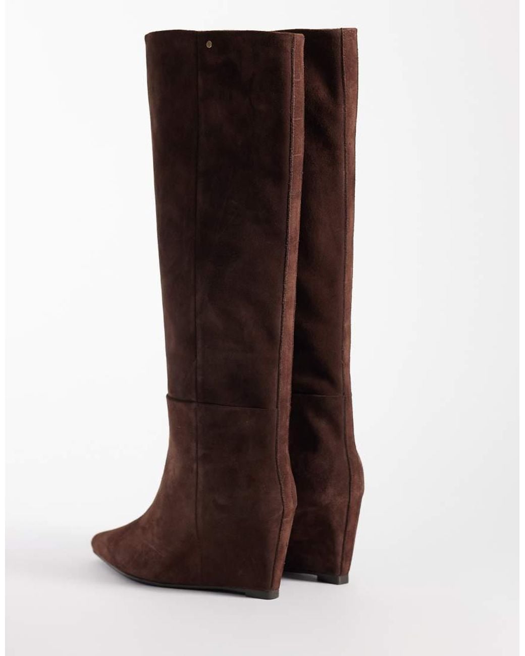 Bronx Brown Selin-a Wedge Heel Knee Boots