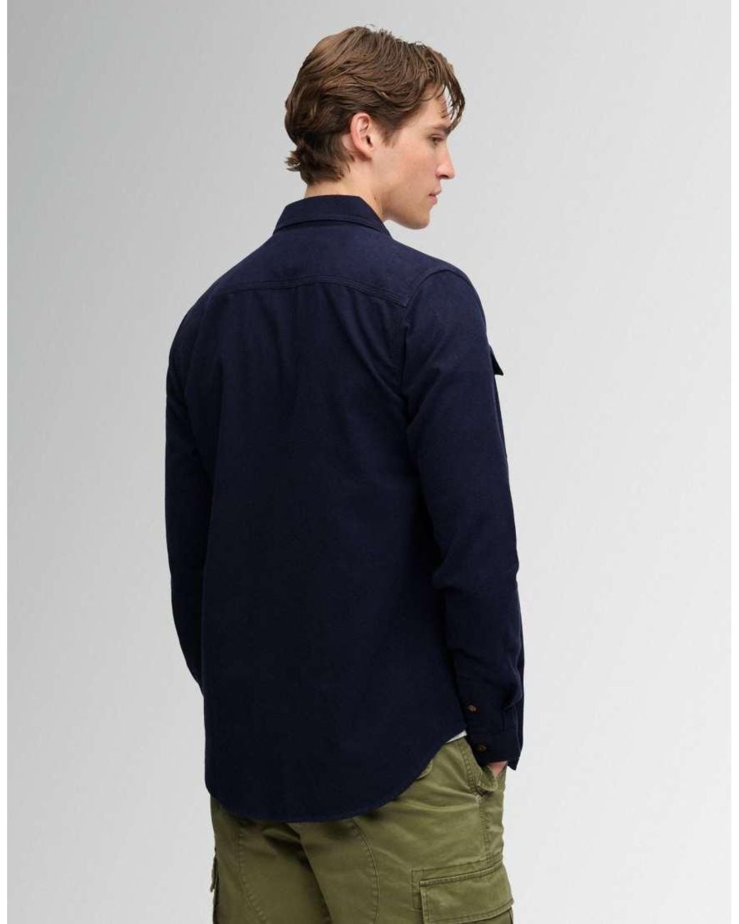 Superdry Blue Trailsman Relaxed Fit Overshirt for men