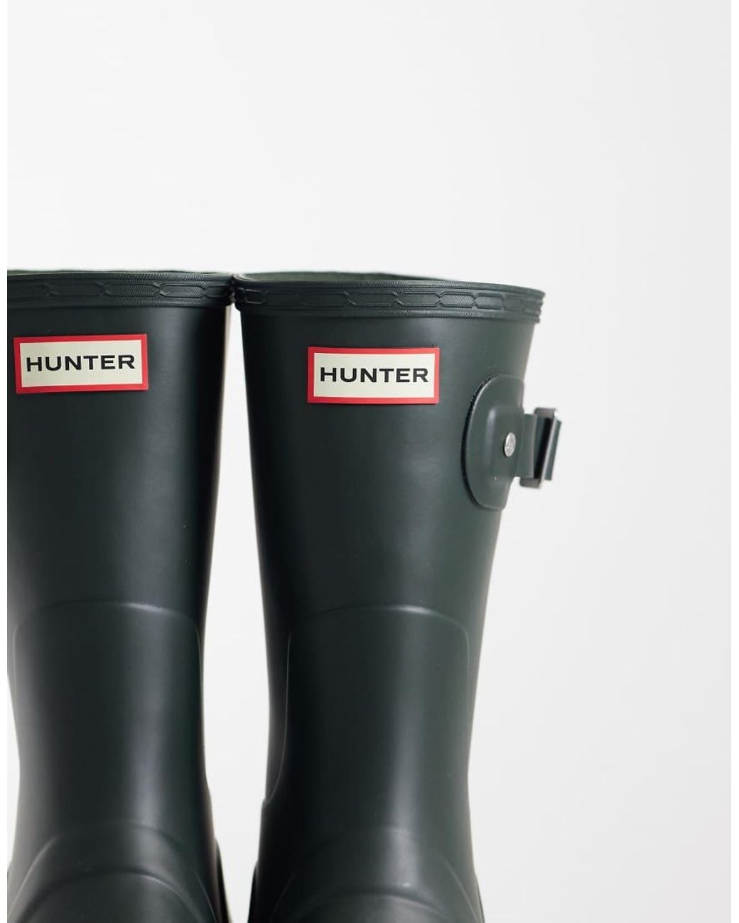 Hunter Black Original Short Wellington Boots for men