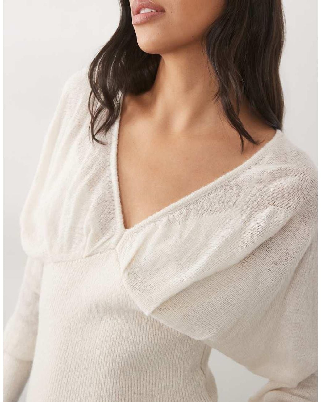Cotton On Blue Feather V Knit Top