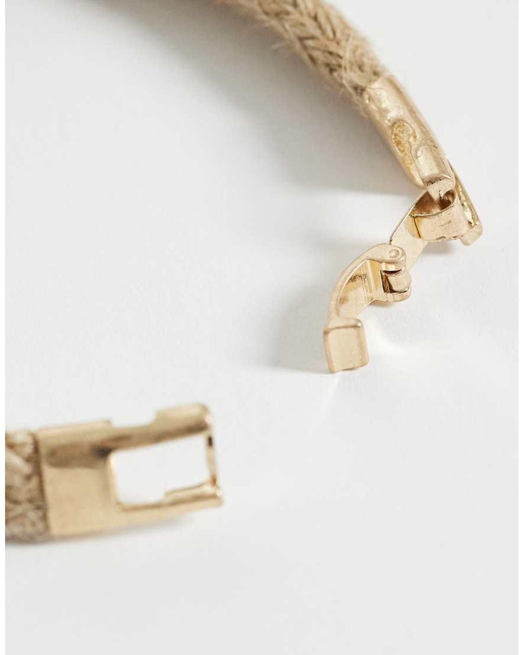 ASOS White Braided Rope Bracelet for men