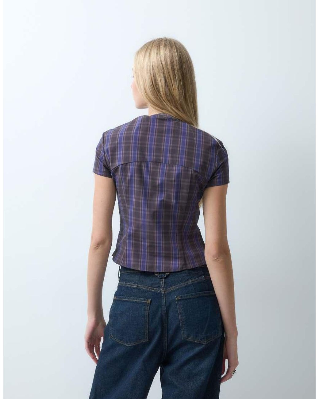 laagam Blue Azura Quared Top