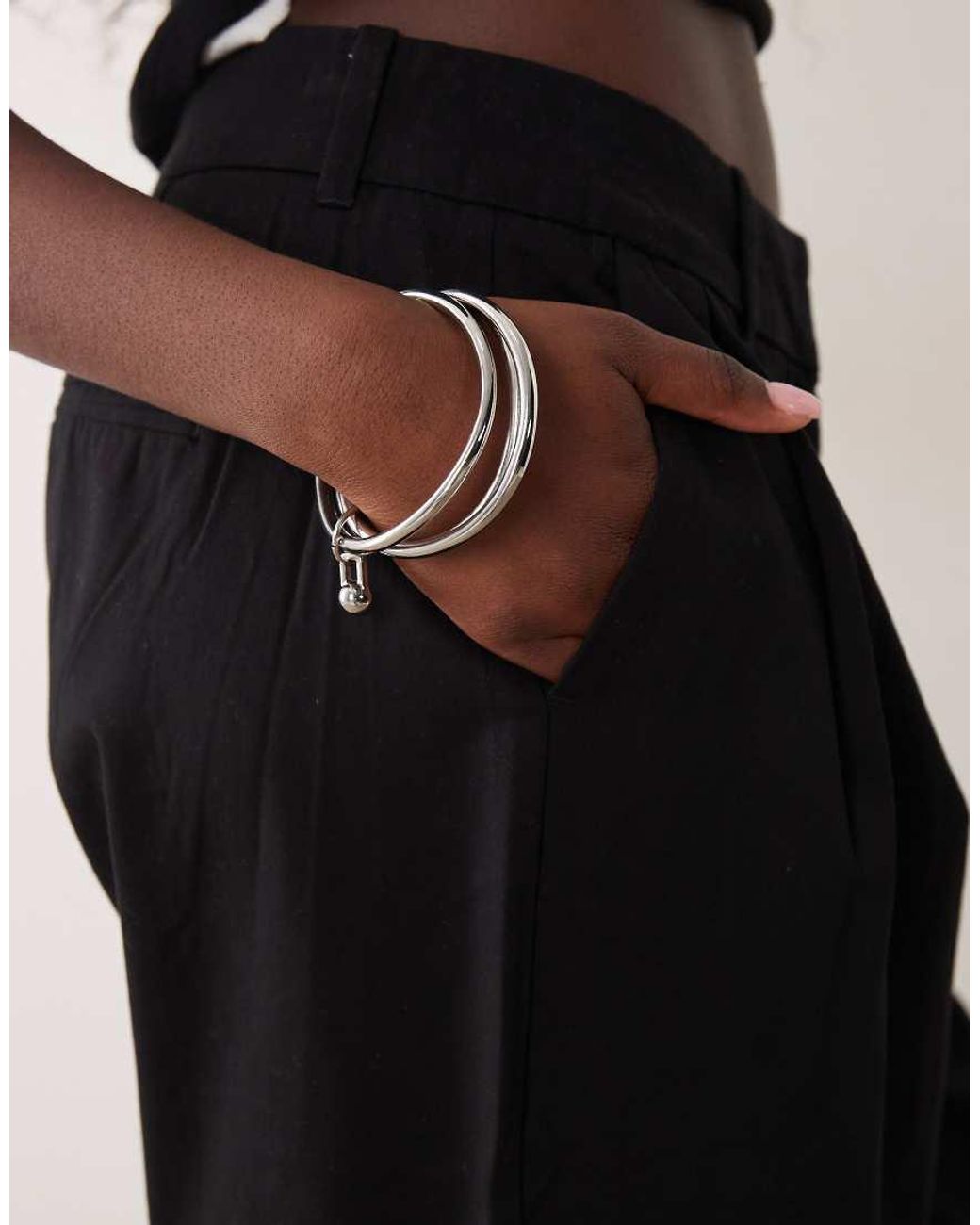 Aware Black Double Pleat Front Barrel Leg Trouser