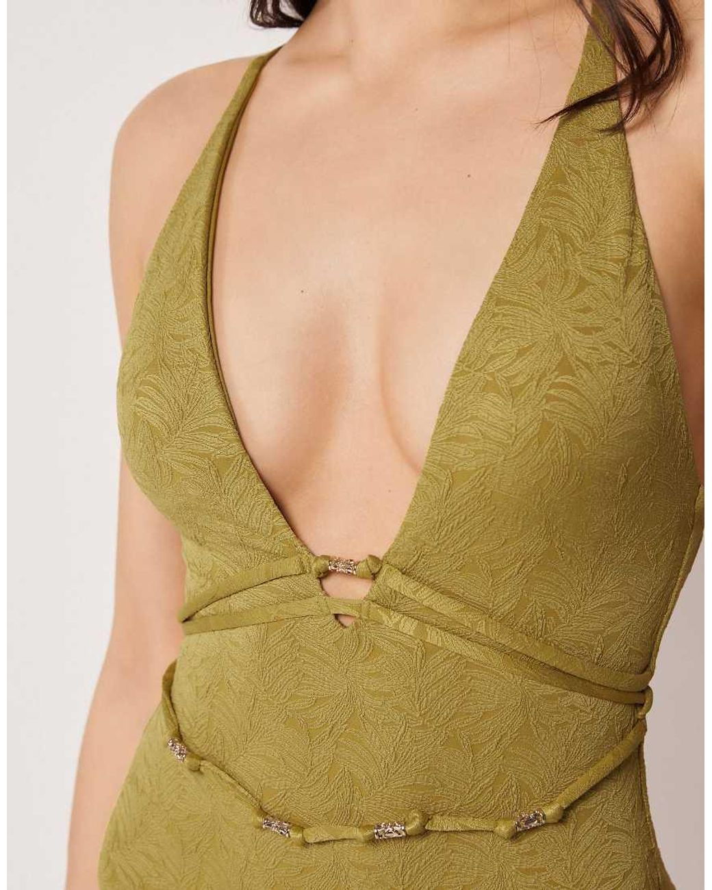 Calzedonia Green Swimsuit Wild Jungle