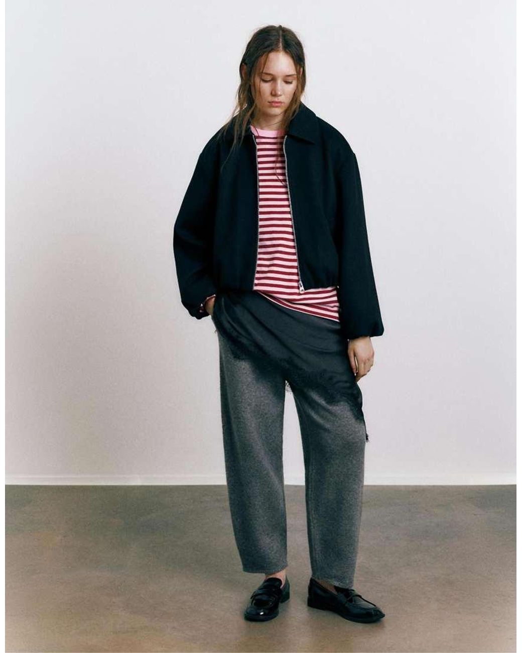 Pull&Bear Blue Soft Balloon Jacket